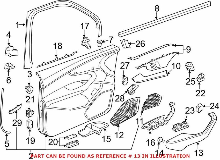 Audi Door Armrest - Front Passenger Side 8W086717424A